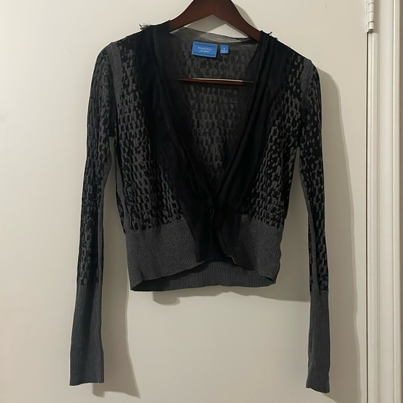 Simply Vera Vera Wang Black and Gray Cardigan Size M - Picture 1 of 6